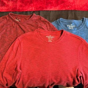 Lot 3 men long sleeve shirts American eagle small thermal flex